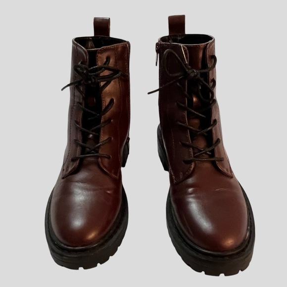 Only Women’s Combat Boots 6.5 Burgundy - Picture 10 of 16